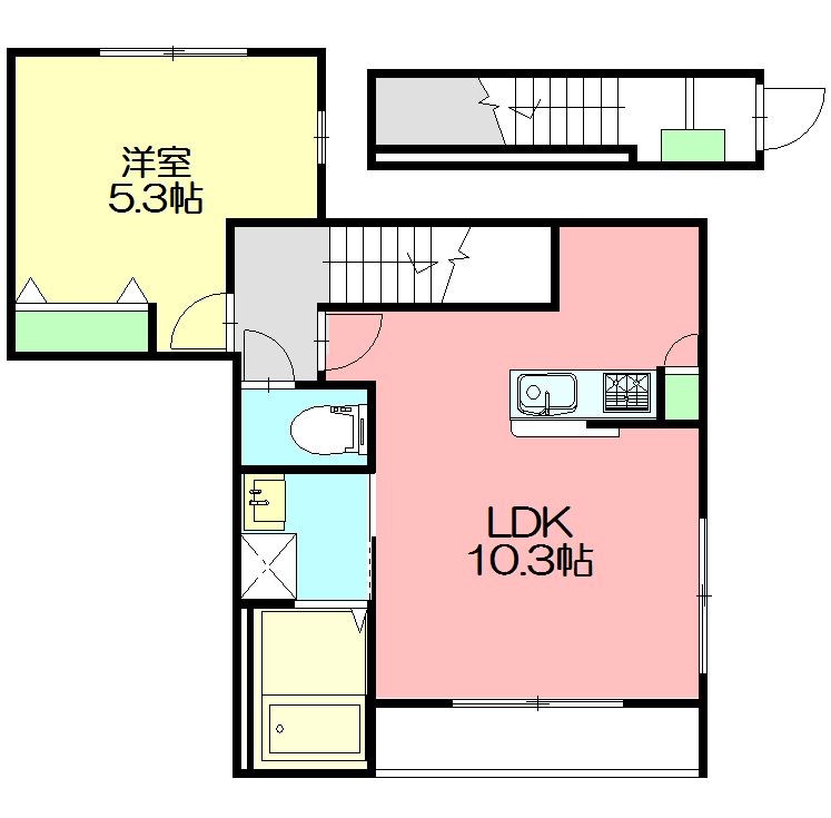 inuone 201号室 間取り