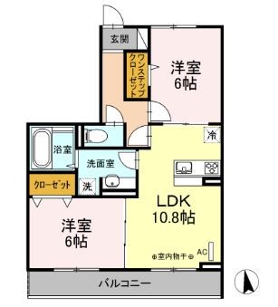 Lemons蓮正寺 202号室 間取り
