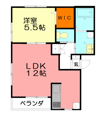 サニーハイツ茅ヶ崎 301号室 間取り