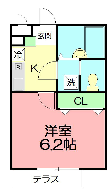 MEGAWATT（メガワット）  102号室 間取り