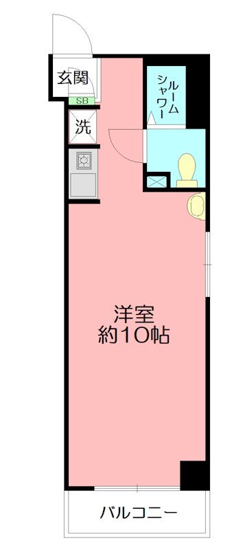 シーサイドビラ鵠沼 203号室 間取り