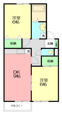 コスモエステート 203号室 間取り