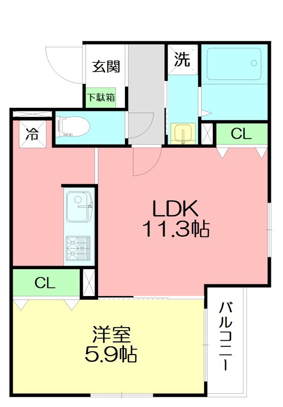 MAISON　COCO（メゾンココ） 103号室 間取り