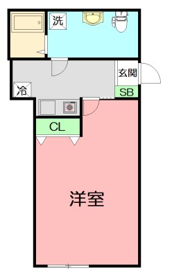 ベイルーム上町屋B棟 102号室 間取り