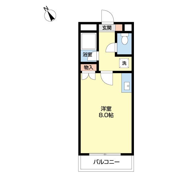 アブルームシマ 302号室 間取り