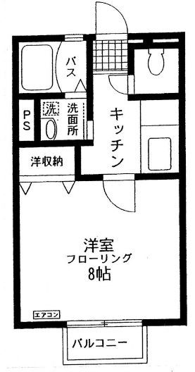 ツリーベル館 203号室 間取り