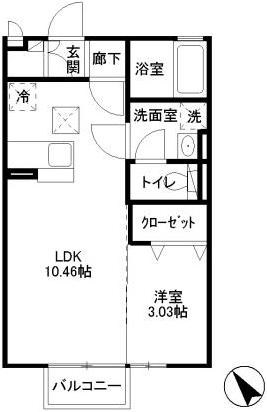 エスポワール文京 202号室 間取り