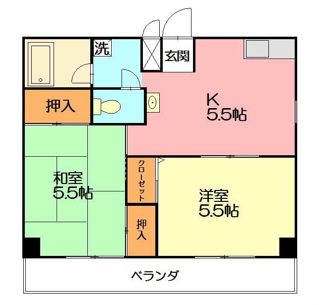 イーグルハイツ 401号室 間取り