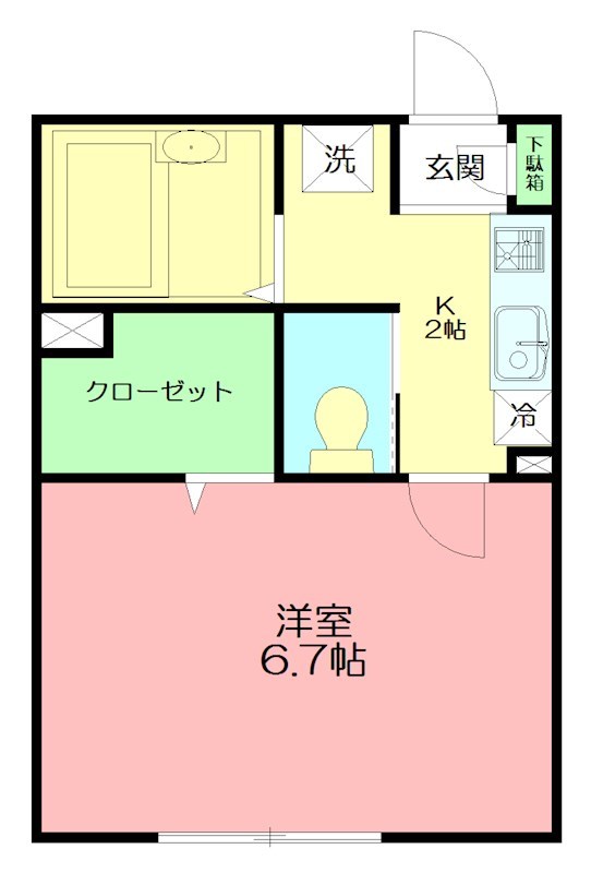 アルテミス江の島 302号室 間取り