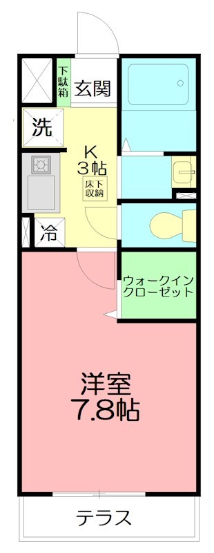 モナリエ平戸 206号室 間取り