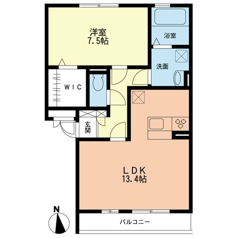 オランジュ 203号室 間取り