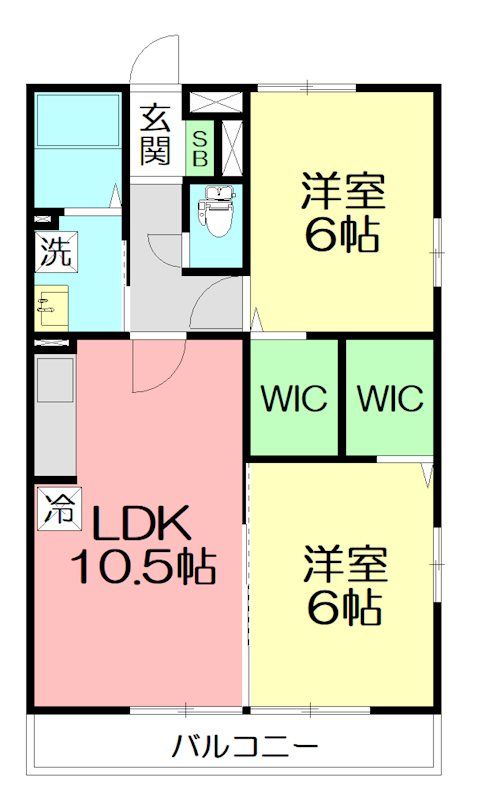グリーンハイム 105号室 間取り