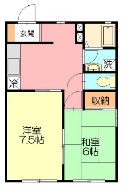 サンハイツミノル 201号室 間取り