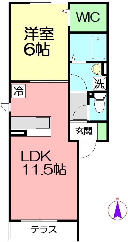 アレイ湘南 101号室 間取り