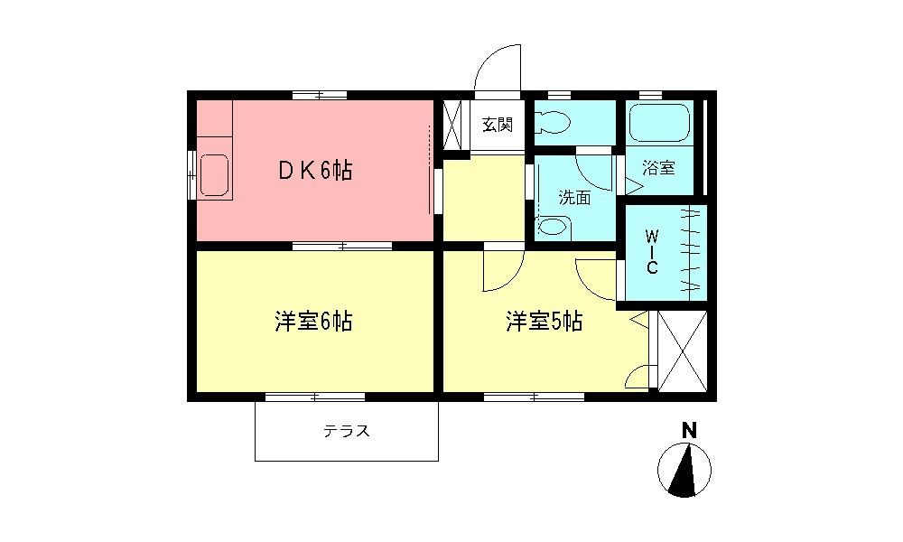 メゾンソレイユA 201号室 間取り
