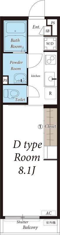 リブリ・鳥井戸  207号室 間取り