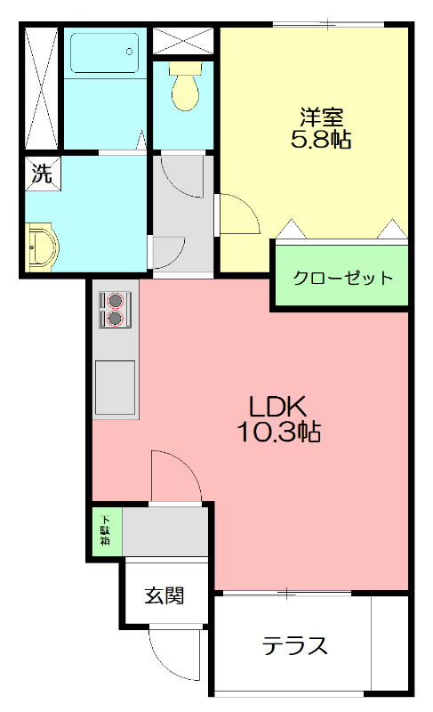 St.Field横濱泉 105号室 間取り