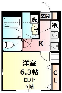 CASA ORISE Ⅱ 105号室 間取り