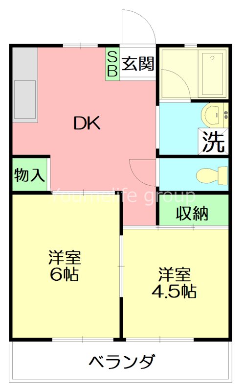 パルデンス松尾B B103号室 間取り