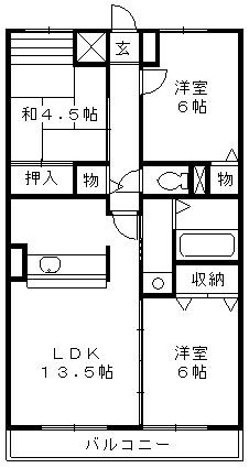 大西マンション 106号室 間取り