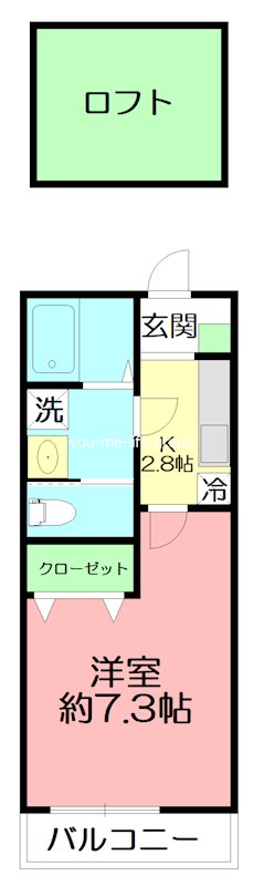 シャレ・プランタン 206号室 間取り