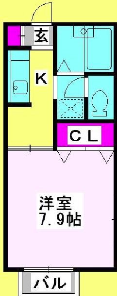 パークサイドテラス 206号室 間取り
