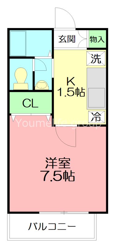 メゾンルネ 102号室 間取り