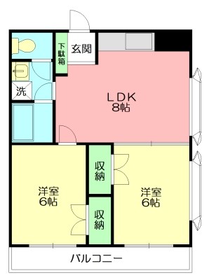 平和町マンション 301号室 間取り