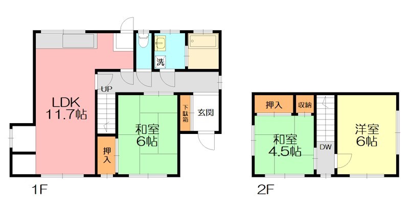 戸室貸家 間取り