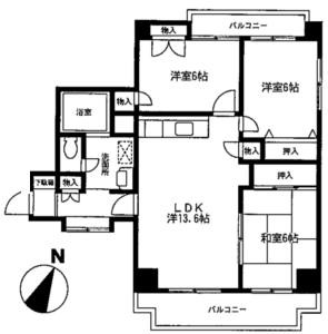 クレスト湘南 803号室 間取り