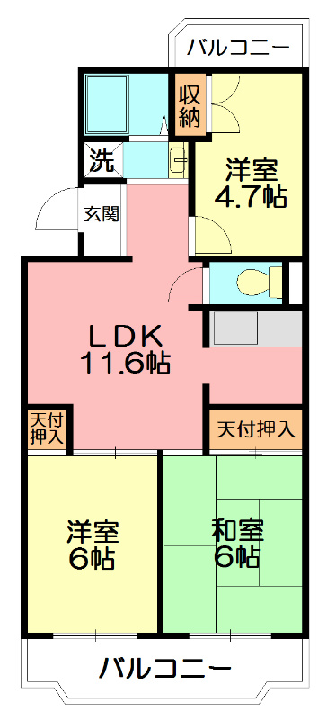 コートビレッジ辻堂 203号室 間取り