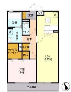 リベラマーロ 103号室 間取り