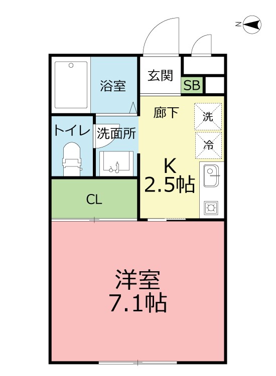 シャテロ泉 202号室 間取り