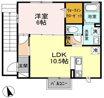 ウイスタリア湘南 201号室 間取り