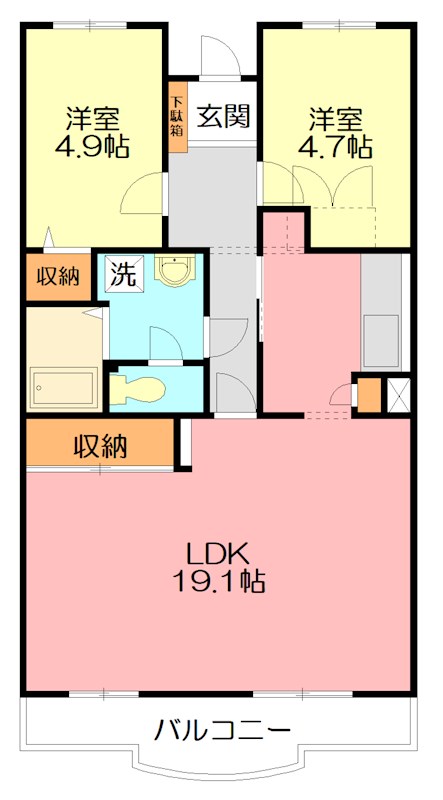 Sazan　Piloti・つまだ 304号室 間取り