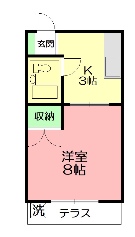 コーポ山口 104号室 間取り