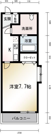 ルミエール  201号室 間取り