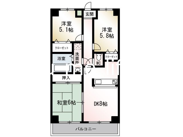 セジュールコート 間取り