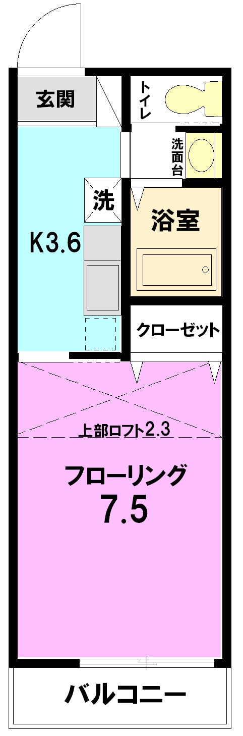 グランルージュ 204号室 間取り