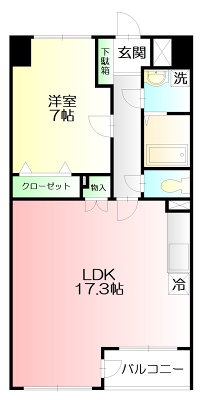 エーデルハイム湘南 702号室 間取り