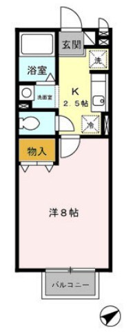 シリウス 205号室 間取り