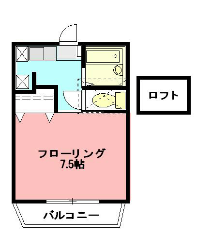ハイツ茅ヶ崎 104号室 間取り