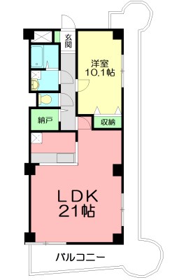 スクリップス 701号室 間取り