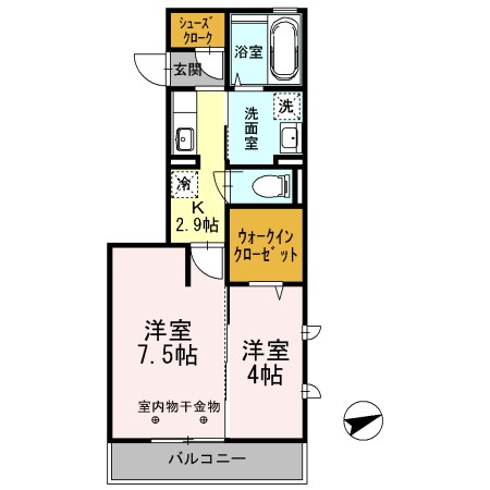 ワイズハウス 301号室 間取り