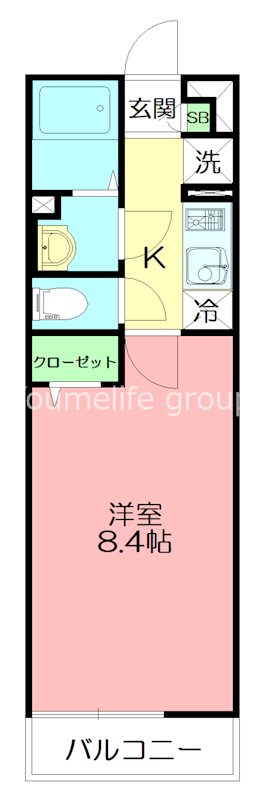 リブリ・インパル 305号室 間取り