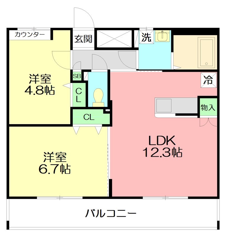 エテルルーチェ 303号室 間取り