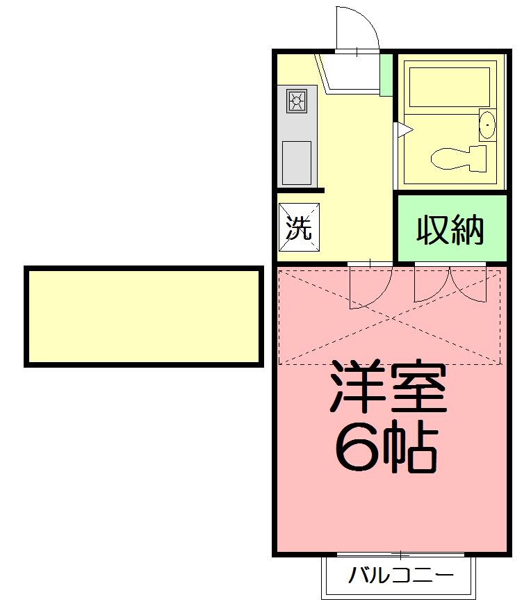 サーフアンドサンド 206号室 間取り