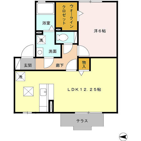 エスぺランサ A 102号室 間取り