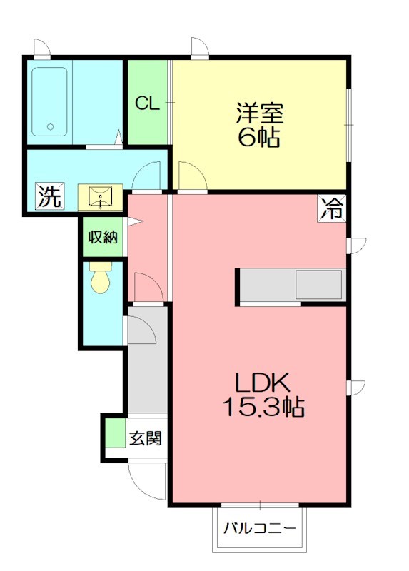 メジュール　D棟 102号室 間取り