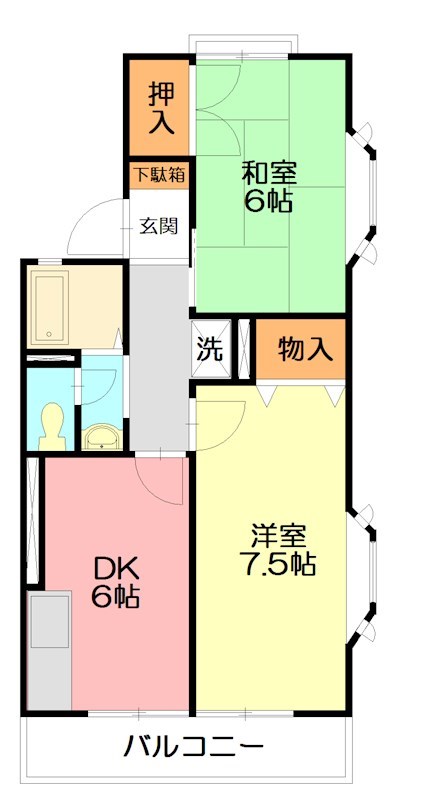 メゾンパークス 201号室 間取り
